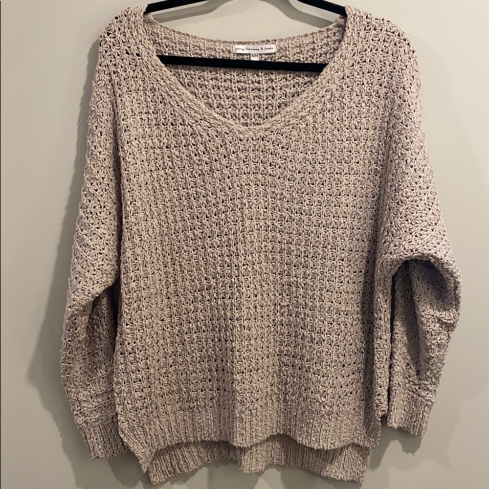 Young fabulous & broke comfy sweater